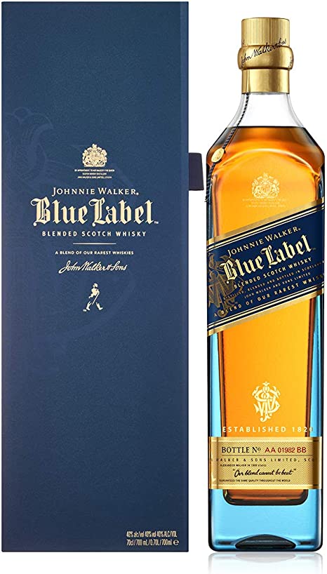 Johnnie Walker Blue Label Blended Scotch Whisky 70cl with Gift Box